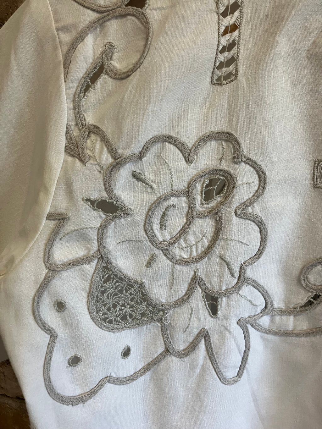 Upcycled One of Kind Short Sleeve Blouse