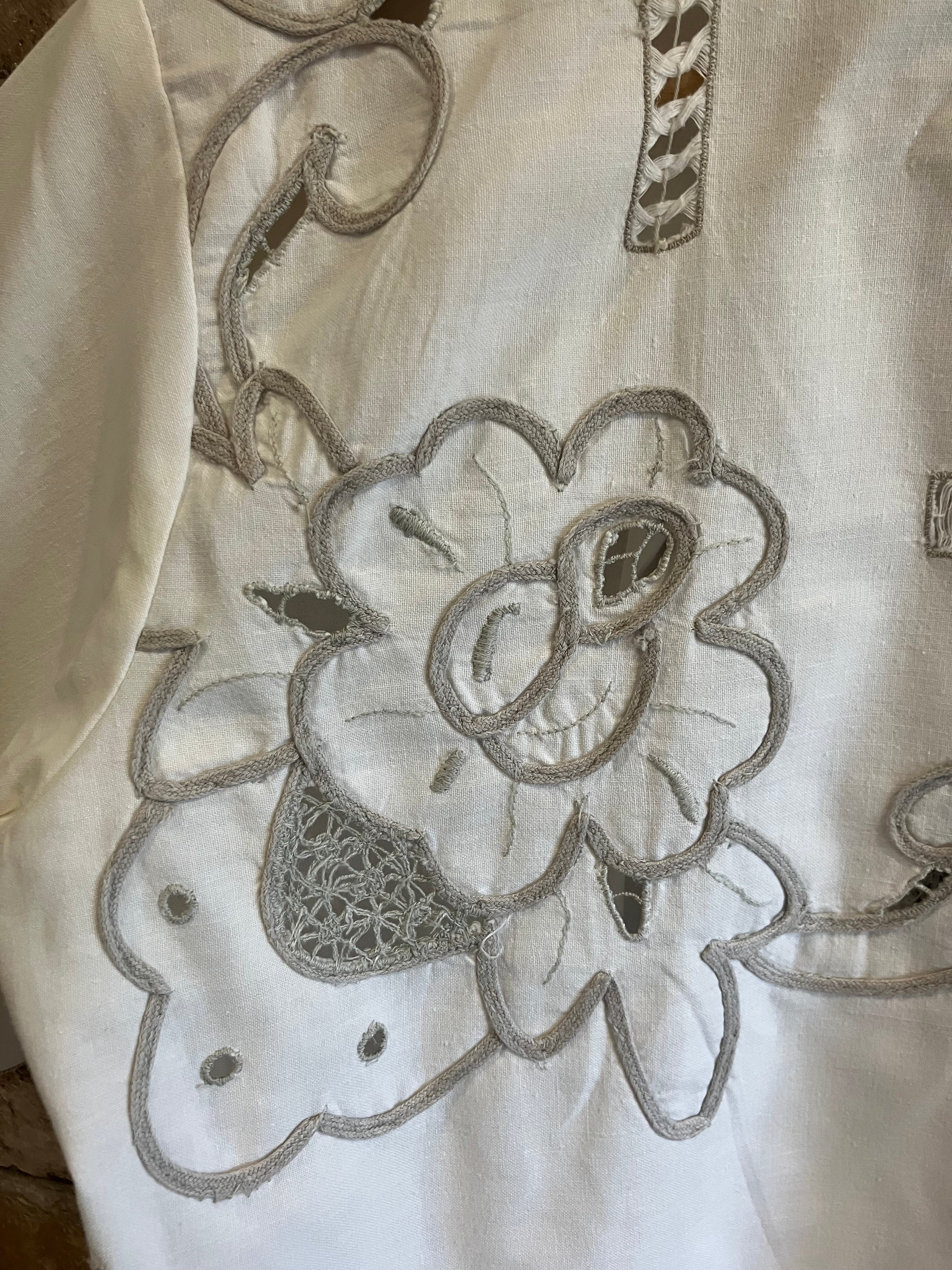 Upcycled One of Kind Short Sleeve Blouse