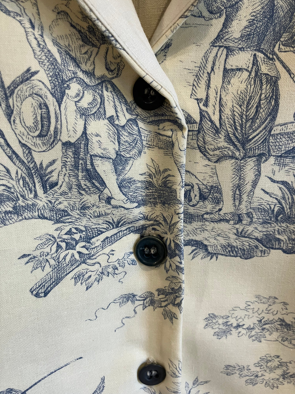 Upcycled Toile de Jouy 'Ava' Shirt