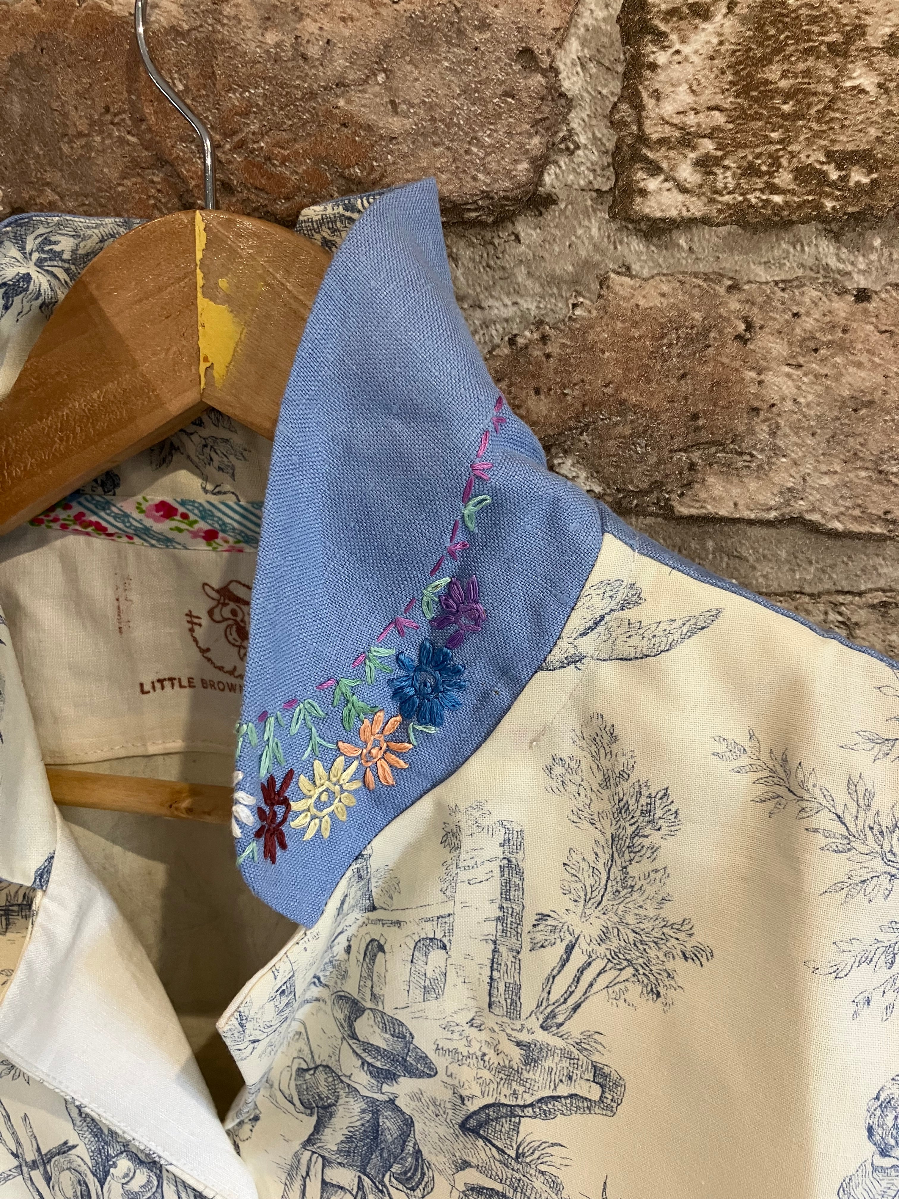 Upcycled Toile de Jouy 'Ava' Shirt