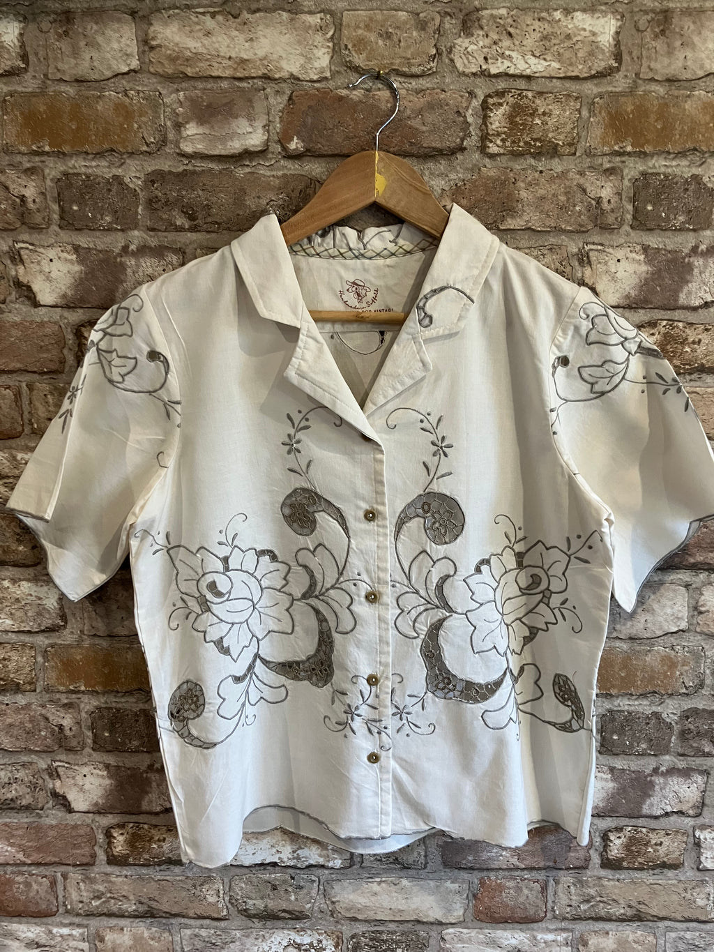 Upcycled Embroidered Vintage Ava Shirt