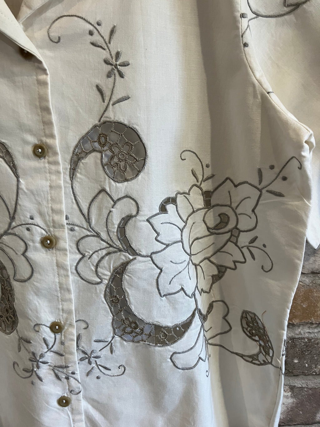 Upcycled Embroidered Vintage Ava Shirt