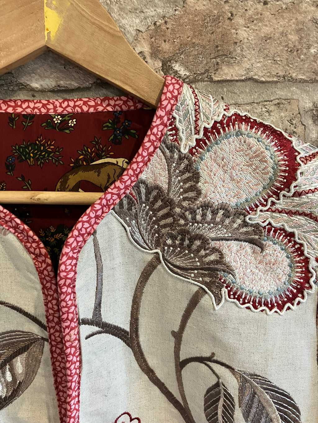 One of a Kind Cropped Lined Jacket Designer Deadstock