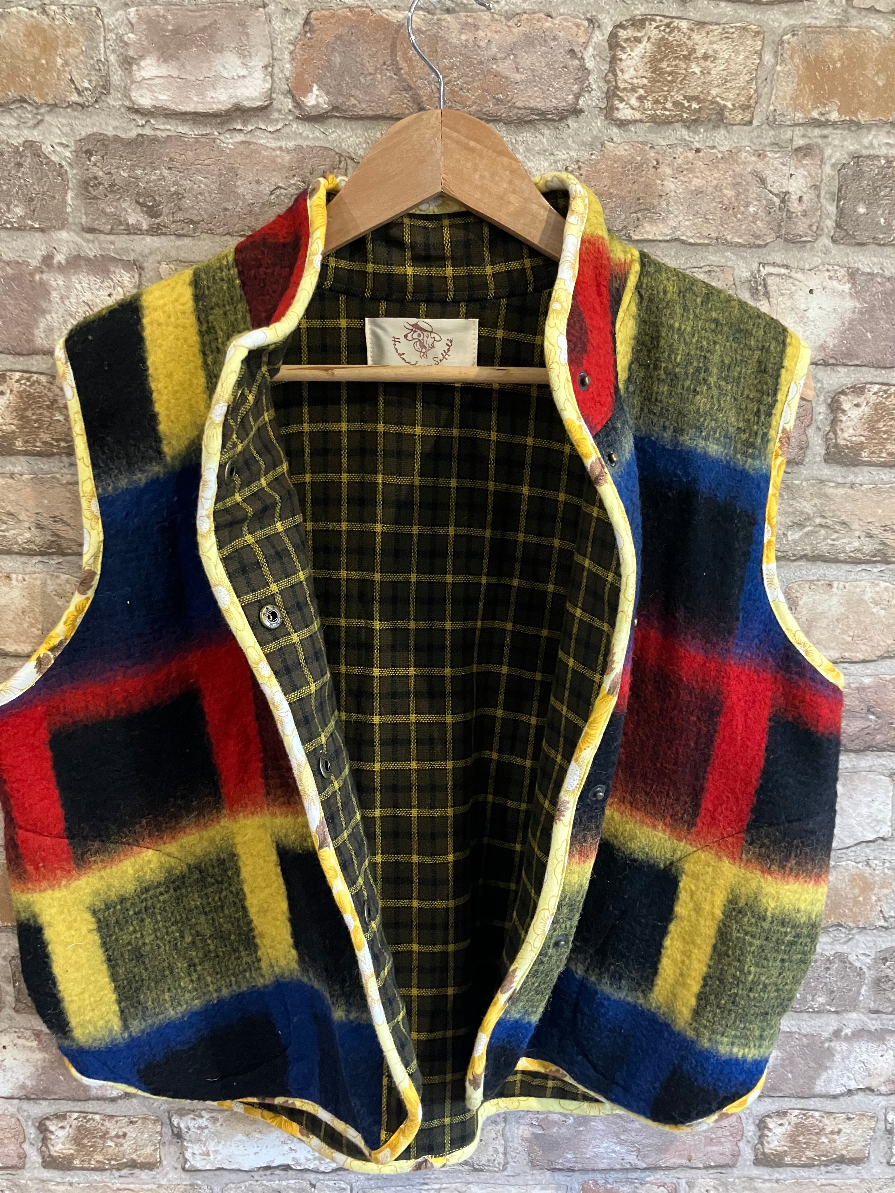 Upcycled Vintage Blanket Gilet