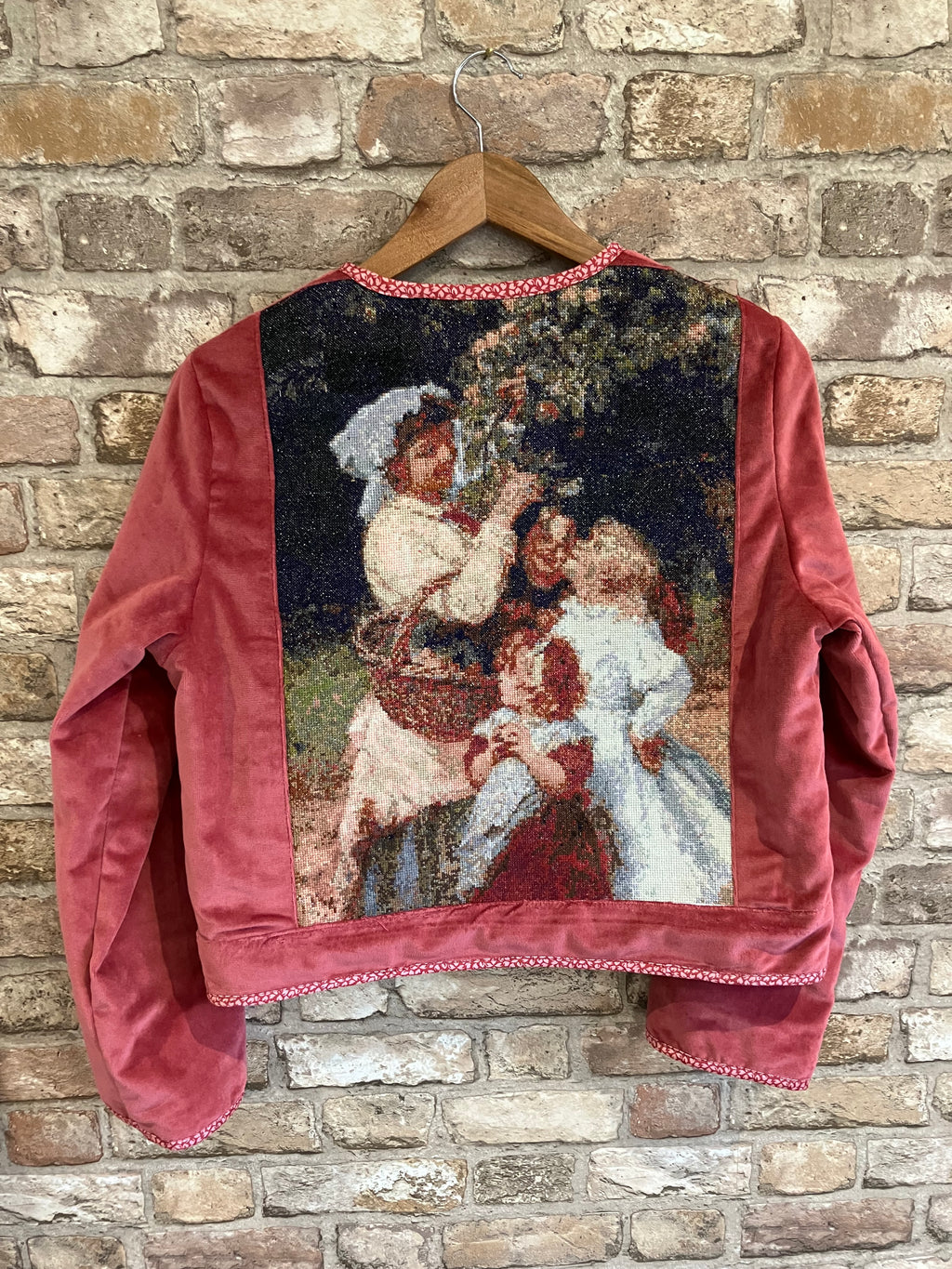 One-of-a-Kind Upcycled Velvet Cropped Jacket