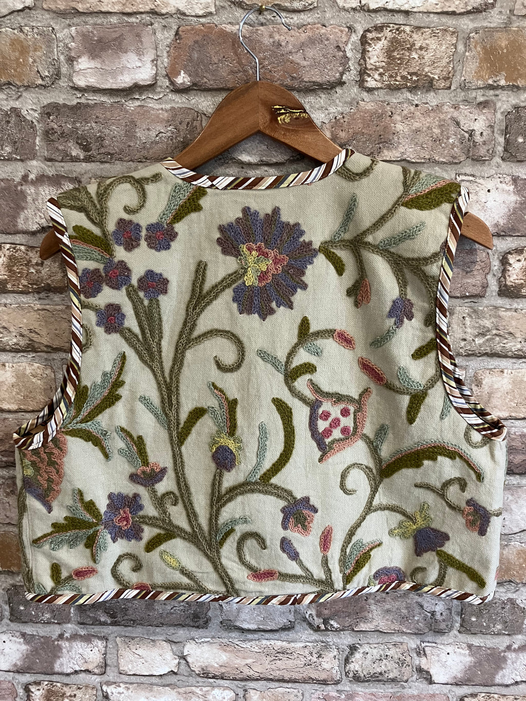 Reversible Crewel Work and Liberty Gilet