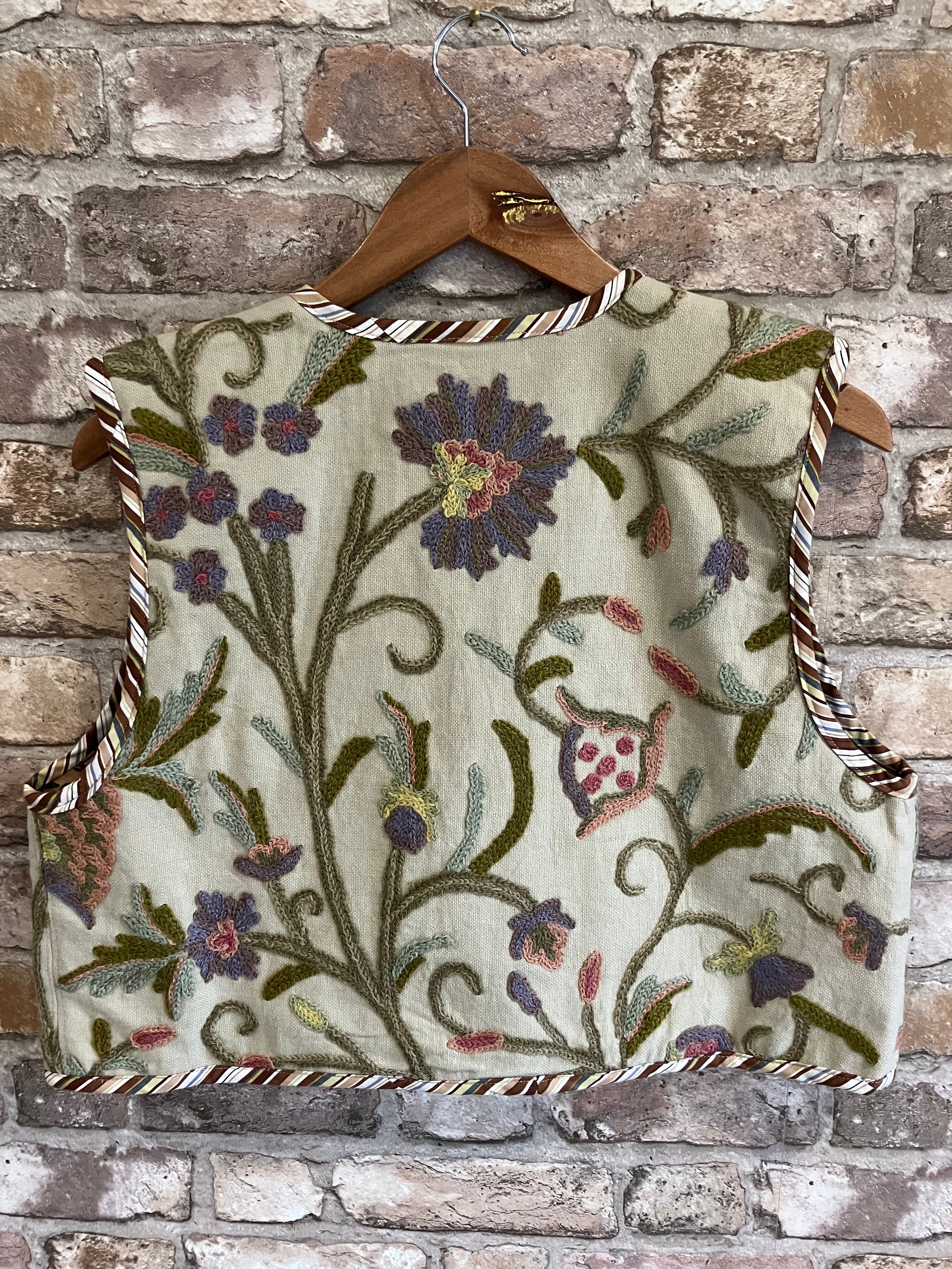 Reversible Crewel Work and Liberty Gilet