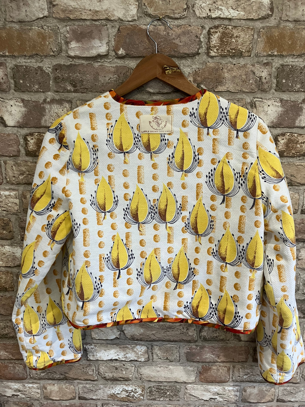 Reversible Cropped Jacket – Upcycled Fabric and Vintage Barkcloth