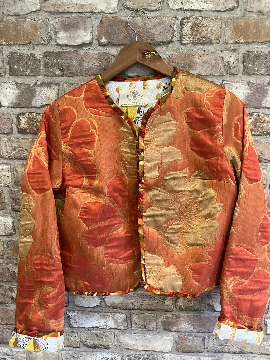 Reversible Cropped Jacket – Upcycled Fabric and Vintage Barkcloth