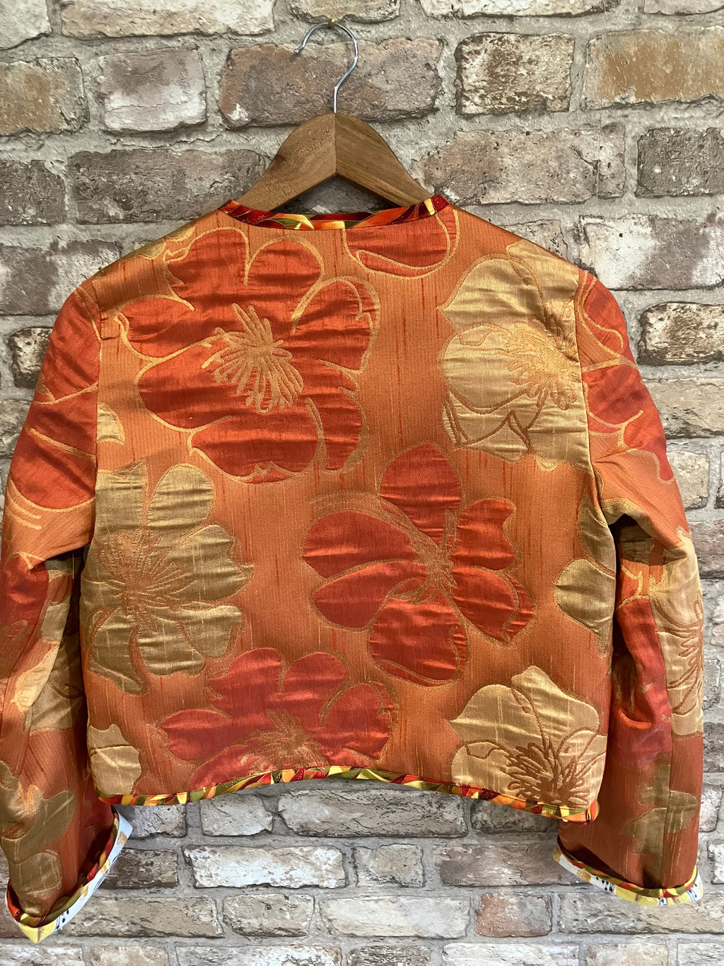 Reversible Cropped Jacket – Upcycled Fabric and Vintage Barkcloth