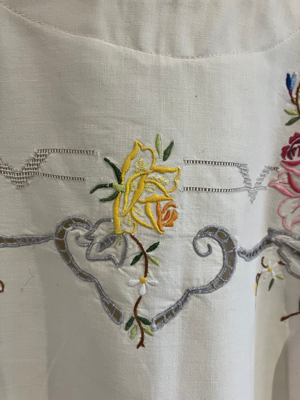 Upcycled puff sleeve blouse