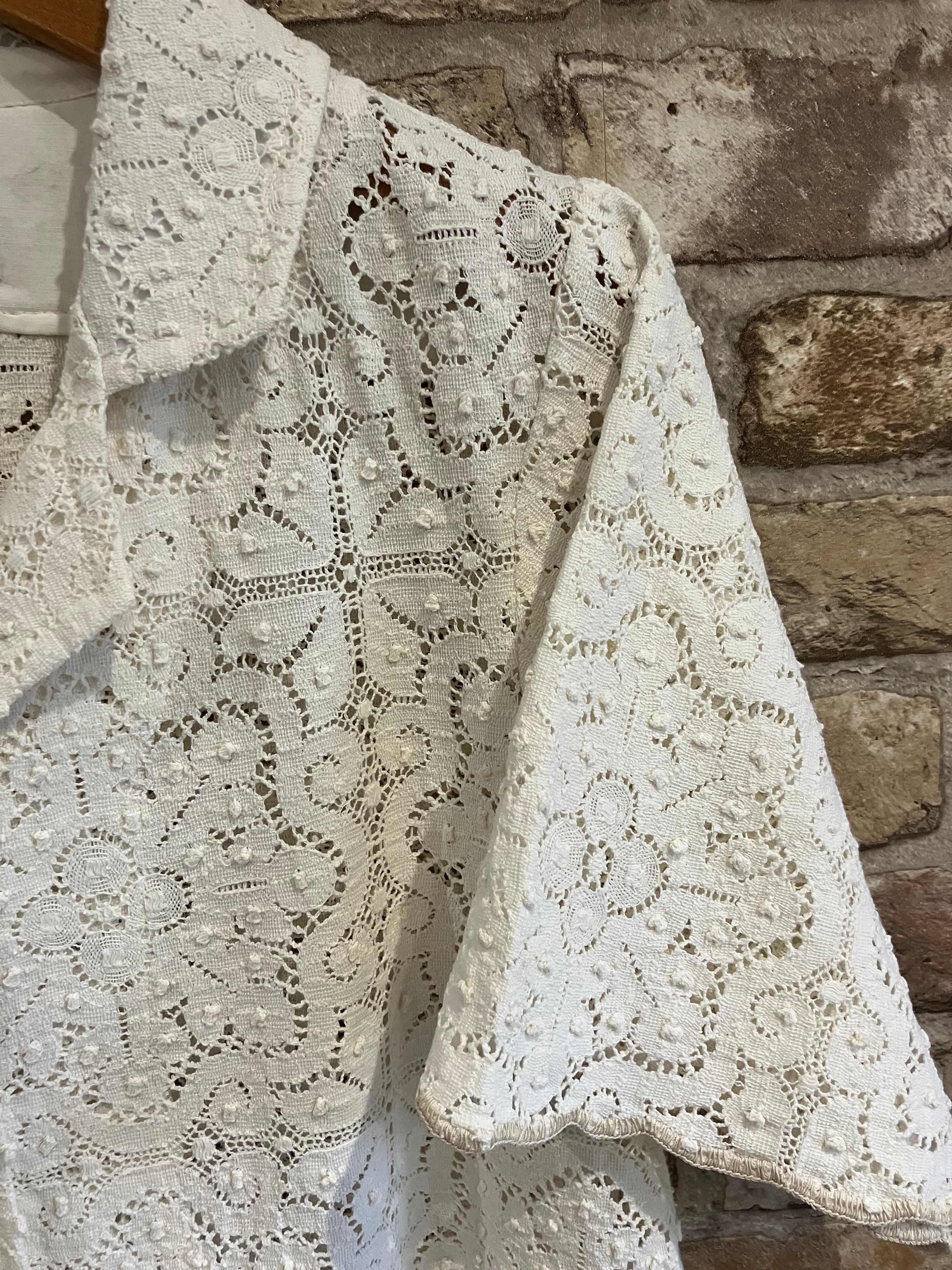 Beautiful Lace One of Kind Upcycled 'Ava' Shirt