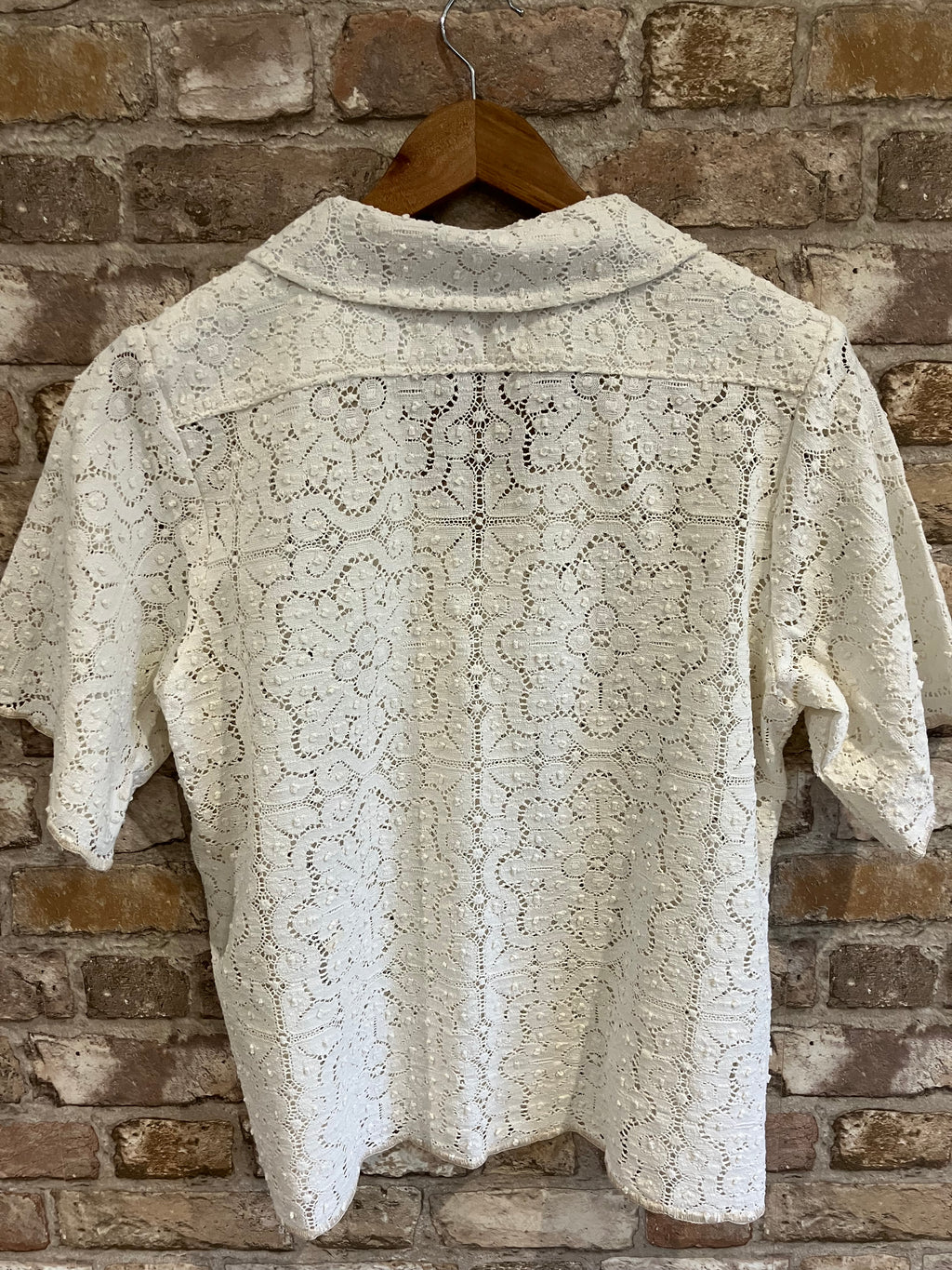Beautiful Lace One of Kind Upcycled 'Ava' Shirt
