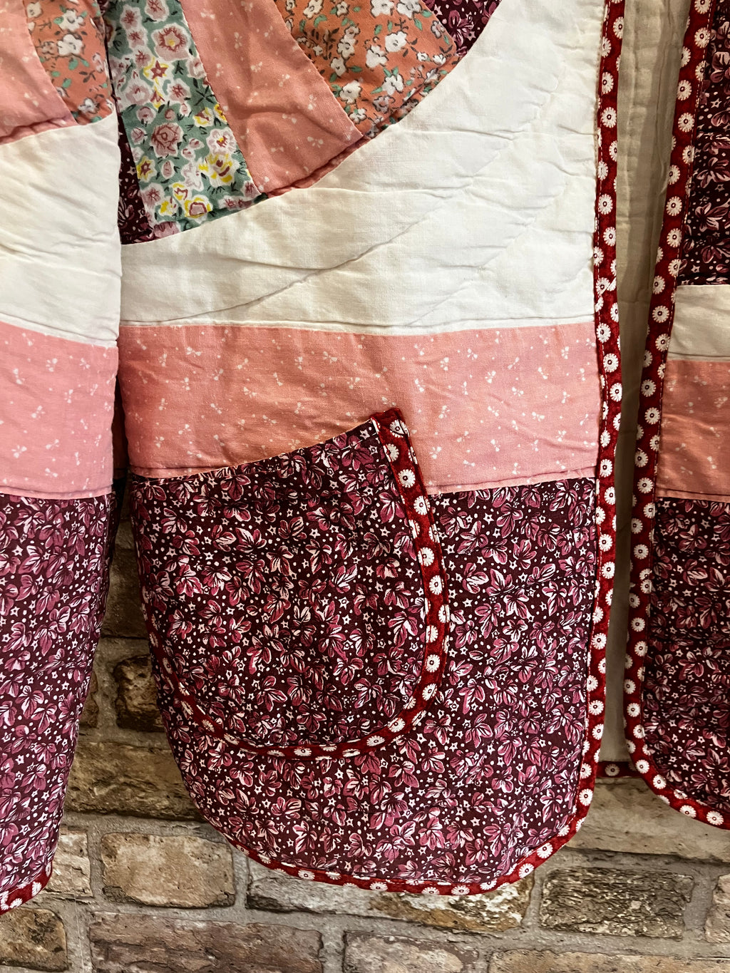 Longer Line Quilted Jacket – Vintage Hand-Pieced Quilt