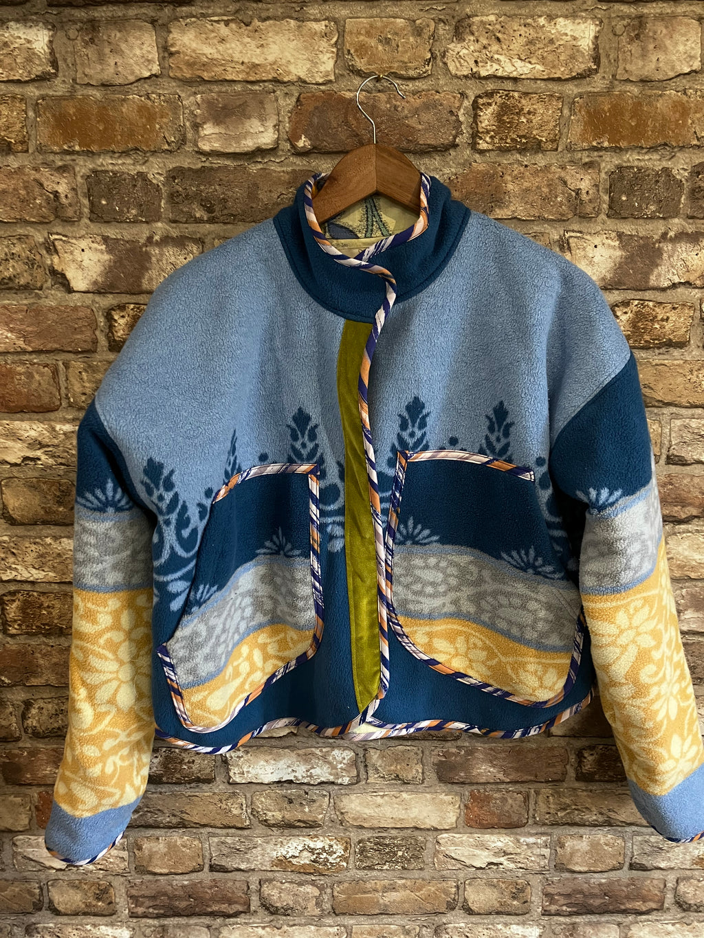Blue Vintage Blanket Flora Jacket