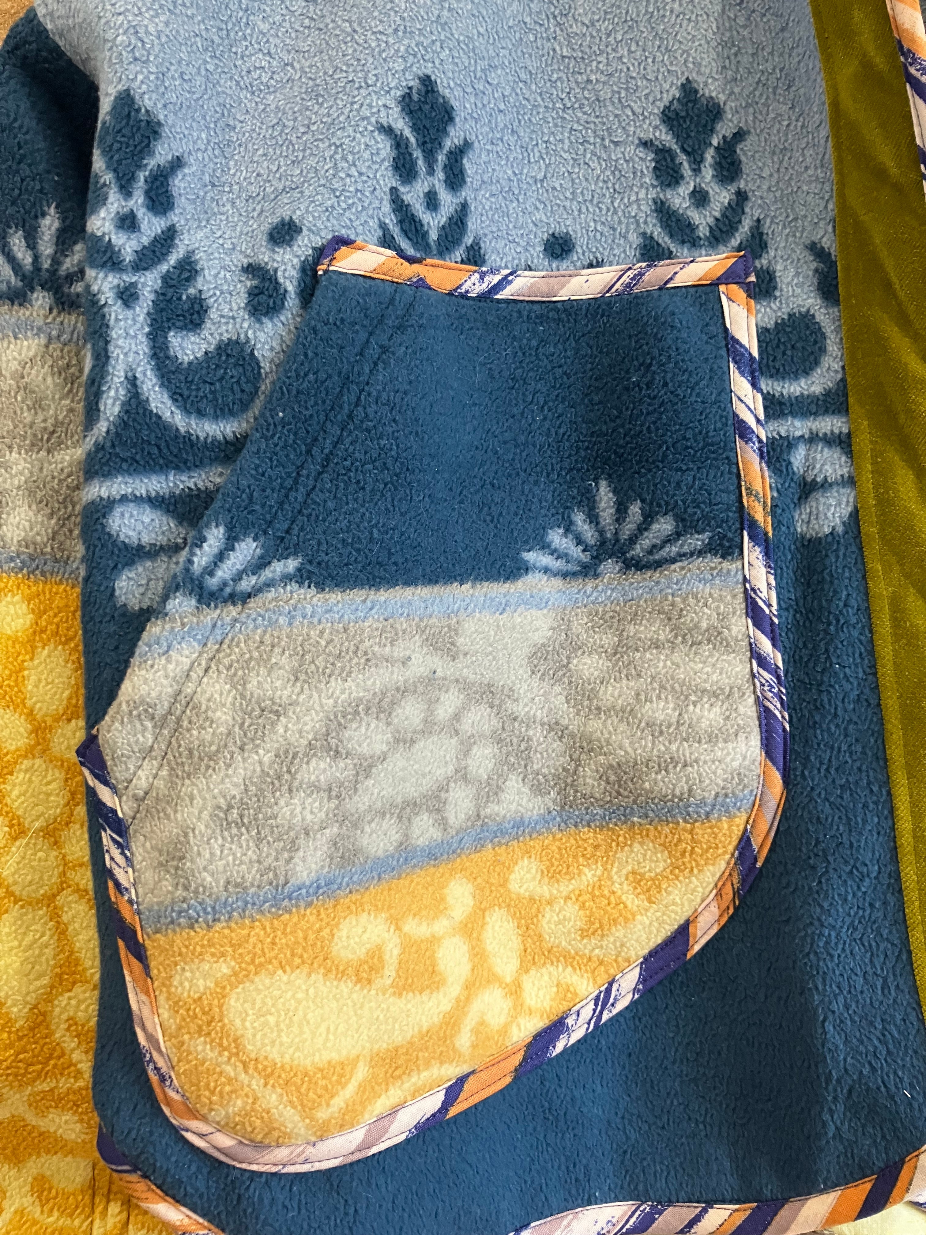 Blue Vintage Blanket Flora Jacket