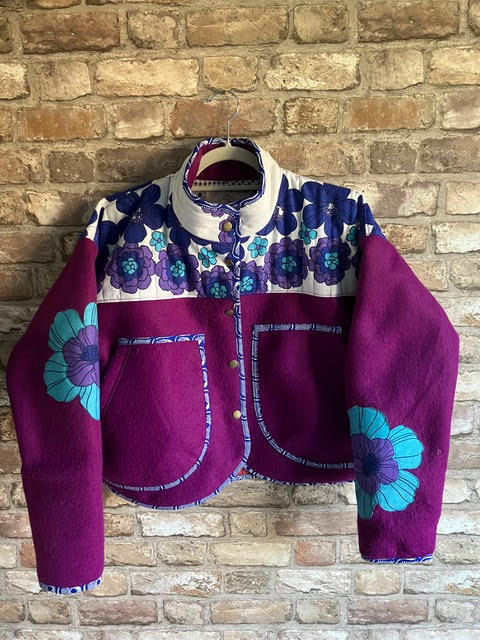 One-of-a-Kind Cropped Quilted Jacket